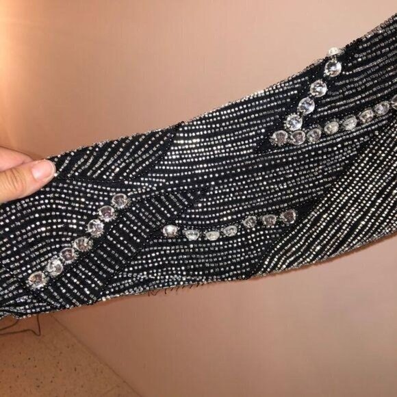 Skirt Set Womens Size Small S Vintage Beaded High Quality Elastic Waist Black - Picture 10 of 16